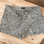 Banana Republic Brown White Animal Print Belted Shorts Size 18 Photo 0
