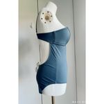 Madewell One Piece Suit Size 2 Dark GreyGreen Padded Bustier Key hole Modest Photo 1