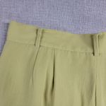 Liz Claiborne Liz Claiborne Womens Pants 12 Melon Green Silk Straight Pleated High Waist Photo 4