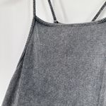 Pull & Bear Grey Ribbed Maxi Dress size Large Bodycon Mineral Wash Sleeveless Gray Photo 2