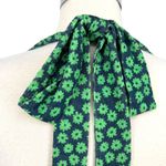 Hutch Halter Corset Floral Midi Dress Ruffle Hem Green Blue Size Medium Photo 10