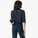 J.Crew Slim Stretch Perfect Shirt Black Watch Royal Tartan Plaid Holiday Sz 4P Photo 6