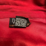 Floenzi Woman casual top. This is a long sleeved button up tunic length top, 3X Red Photo 3