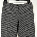 ETRO size 40 US 4 Woman's Printed Trouser Pants Straight leg mid rise Black Photo 2