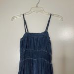 Anthropologie Amadi claire smocked-waist blue washed sleeveless jumpsuit XS Photo 4