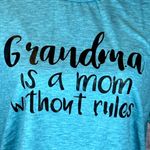 Emery Rose "Grandma is a Mom Without Rules" Graphic Tee Blue Size XL(12) Photo 6