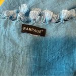 Rampage  Sky blue Square Scarf with Tassels EUC‎ Photo 4