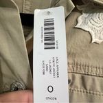 Chico's  Tan Utility Long Sleeve Jacket Lace Appliqué Size 0 or Size Small NWT Photo 8