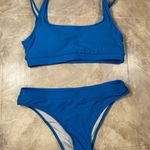 NWOT Bright Blue Scoop Neck Bikini Set – Medium | Sporty Two Photo 0