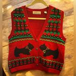 Karen Scott  Red vintage‎ Sweater Vest M Photo 0