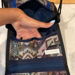 Vintage Stone Mountain suede tri fold crossbody or waist bag western interior Blue Photo 9