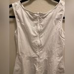 Daniel Cremieux White Cremieux Peplum Sleeveless Blouse Photo 2