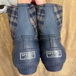 Sperry Navy Blue Saltwater Wool Plaid Duck Winter Boots Waterproof Snow Size 8 Photo 4