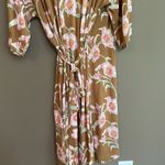 Roxy NWT  Privy Places Kimono Wrap Dress‎ Brown S Photo 11
