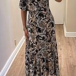 ADEAM Floral Fiesta Maxi Gown size 4 Small Gray Photo 9