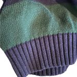 Brandy Melville  Rugby Striped Green Blue Crewneck Sweater Holiday  preppy Cotton Photo 9