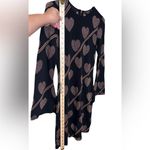 Ted Baker  Uzeniaa Black and Glitter Rose Gold Heart Dress,Size 0,Stretch Photo 6