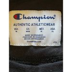Champion  Black Crew Neck Cropped Raw Hem‎ Logo Raglan Sleeve Sweatshirt Size M Photo 5