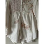 Maeve Anthropologie  Tunic Button Down Boho Patchwork Shirt Size XS Floral Photo 9