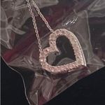 Sterling Silver Genuine Diamond Heart 18" Pendant Necklace 1/10 ct. t.w. in NWT Photo 3
