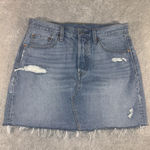 Levi's  Premium High Waisted Distressed Denim with Button Fly Skirt Size‎ 31 Photo 0