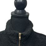 J.Crew Women's Plush Fleece Sherpa Excursion Vest Black Small Gold Pockets Photo 1