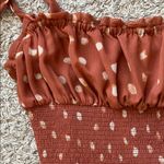 Wilfred  Ballad Camisole Polka Dot Smocked Cropped Tank Top - Size Small Photo 2