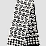 Charter Club  Reversible Scarf Black White Houndstooth Bird Photo 1