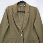 Nina Leonard Nine Leonard Green Notched Business Casual Formal Coat Jacket Blazer Medium Photo 2