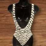 We Wore What Zebra Printed High-Cut One-Piece size Large NWT Photo 4