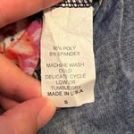 Dolce Bianca Navy Floral Print Strapless Maxi Dress Size Small Blue Photo 5