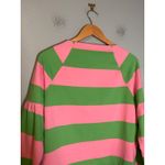 Anthropologie Maeve French Terry Sweatshirt in Pink Green Stripe Size XS Photo 9