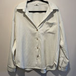 Blu Pepper White corduroy shirt jacket Photo 0