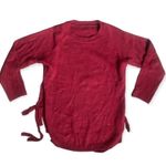 SheIn SZ S Burgundy tie sweater Photo 2