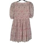 EN SAISON Floral Eyelet Lace Babydoll Short Sleeve Square Neck Dress EUC Small Pink Photo 7