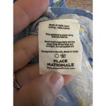 Place Nationale Shorts Blue Floral Smocked Linen Size 1 Photo 4