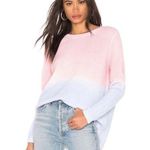 Revolve 525 America Emma Shaker Sweater Ombre Tie Dye Cotton Sz Small Boho Pink Photo 0