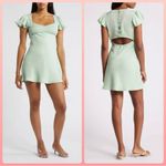 All in Favor  Light Green Backless Dress Photo 1