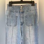 Jealous Tomato  LIGHTWASH Denim Flared Bell Bottom Jeans Size Large Hippie Boho Photo 1