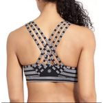Athleta  Fully Focused Cross Back Sports Bra Black White Stripes 305922 Size XS Photo 1