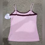 OUTLAW Y2k Retro Lace Trim Embroidered Cami Tank Top Purple Size undefined Photo 6