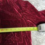 Vintage 90s Red Velvet Long Sleeve Goth Vamp Button Up Shirt Sz L Size L Photo 9