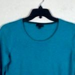 The Limited Sz L Gorgeous Teal Sweater Viscose Nylon Wool Blend Machine Washable Photo 2