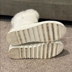 White Quilted Fur Trim Boots Size 11 Photo 8