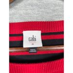 CAbi Womens Sweater M Striped Red White Pullover Boxy Fit Crewneck Photo 1