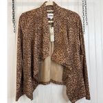 BB Dakota NWT  Open front Cardigan Animal Print Draped Open Career Office Size M Photo 1