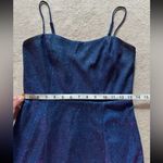 Lulus Women's Shiny Royal Blue Metallic Sleeveless Lined Mini Dress Size Small Photo 9