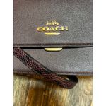 Coach  C6777 Snake Embossed Cross Body Metallic Cherry Oxblood Pebbled Leather Photo 4