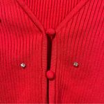 No Boundaries Red Ridded Sweater with Rhinestone Embellishments New size medium Photo 8