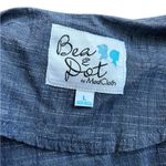 Modcloth Bea & Dot  Field Day Tie Back Dress Chambray Navy Button-Down Large Photo 3